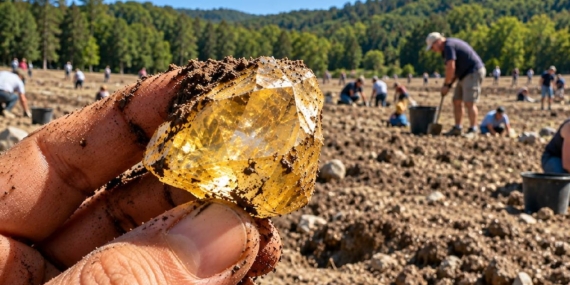 ABD’deki Crater of Diamonds Parkı’nda 4,38 Karatlık Sarı Elmas Keşfedildi